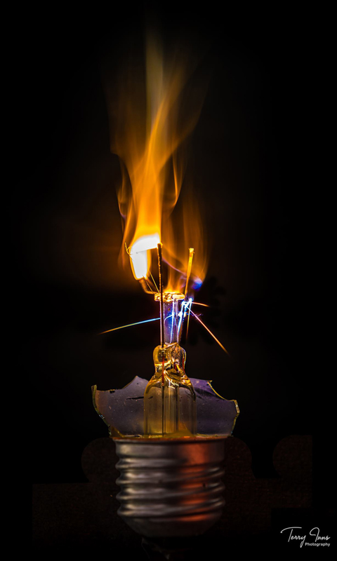Bright flame